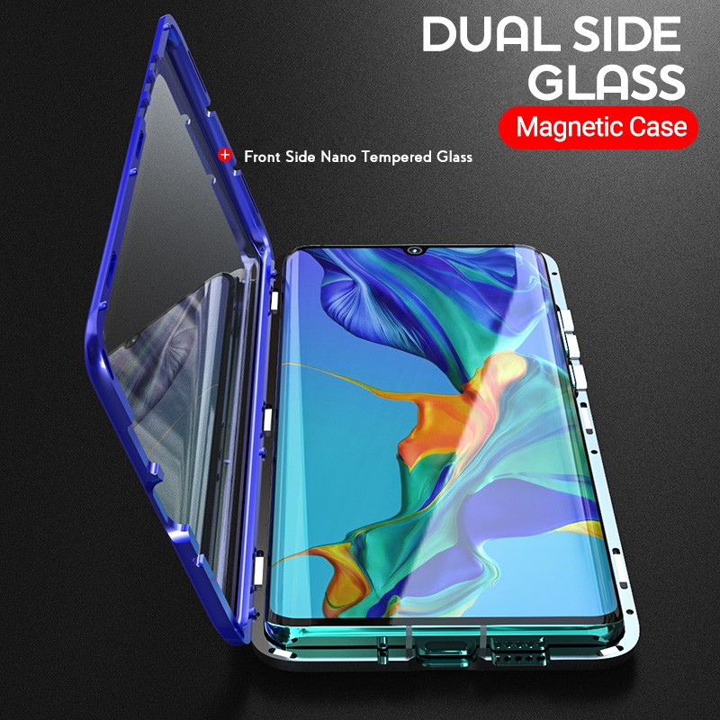ỐP LƯNG KÍNH 9H LIKGUS Samsung A10 A30 A50 A30S A70 A80 A7 A8 A9 M30S 2018 360 ĐỘ HÍT NAM CHÂM MAGNETIC ADSORPTION CASE | BigBuy360 - bigbuy360.vn