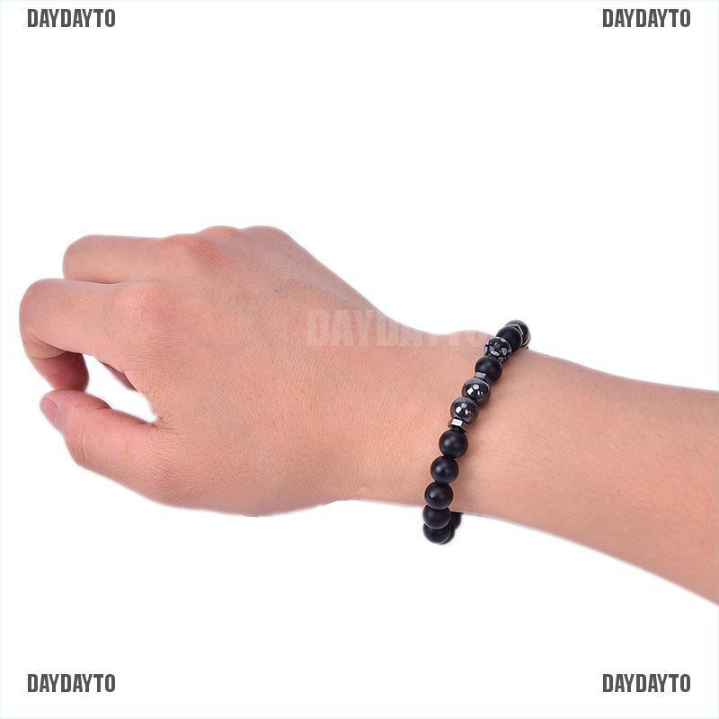 Chuỗi Hạt Đá Hematite Màu Đen Từ Tính Chăm Sóc Sức Khỏe