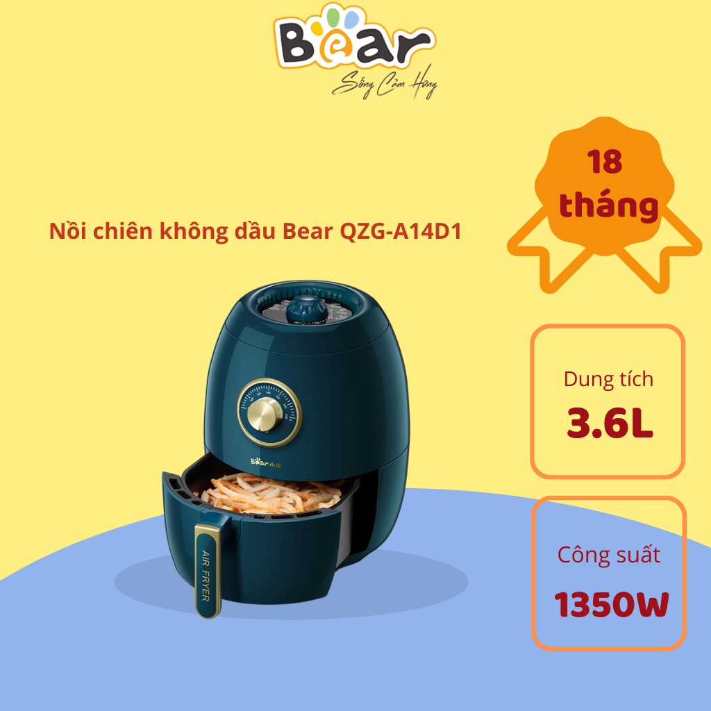 Nồi chiên không dầu Bear QZG-A14D1- bản nội địa