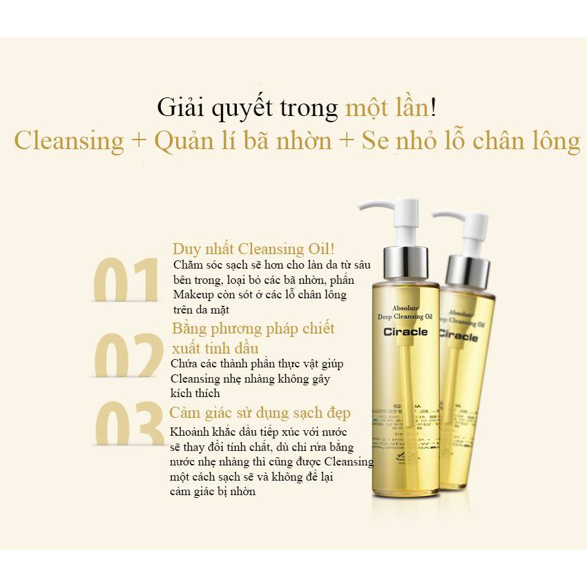 Dầu Tẩy Trang Ciracle Absolute Deep Cleansing Oil 150ml