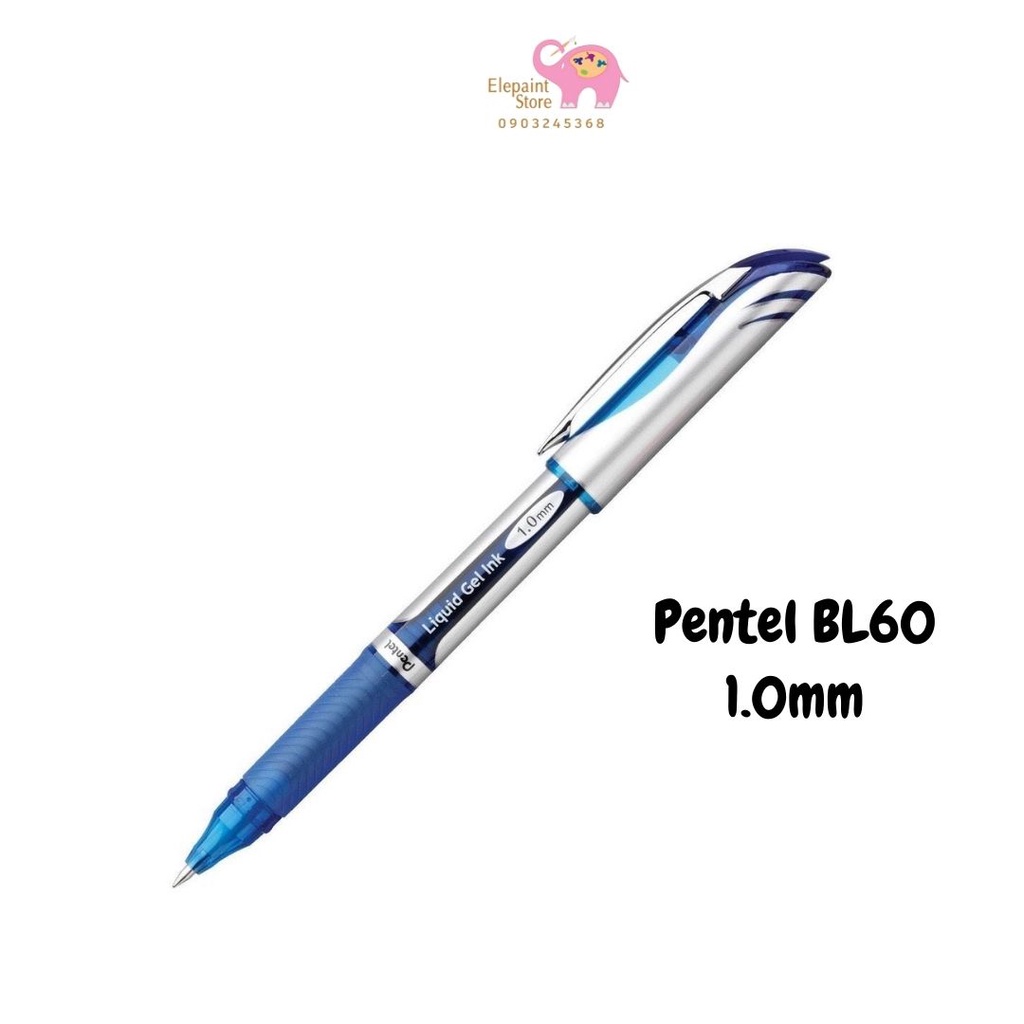Bút gel Pentel nét 0.7mm/1.0mm - BL57/BL60 (mực xanh)