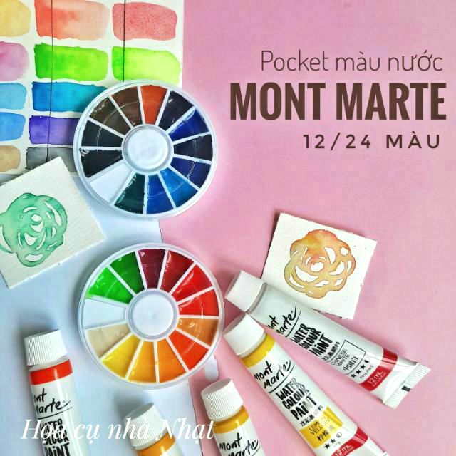 Pocket màu nước MONT MARTE 12/24 màu 0.8ml