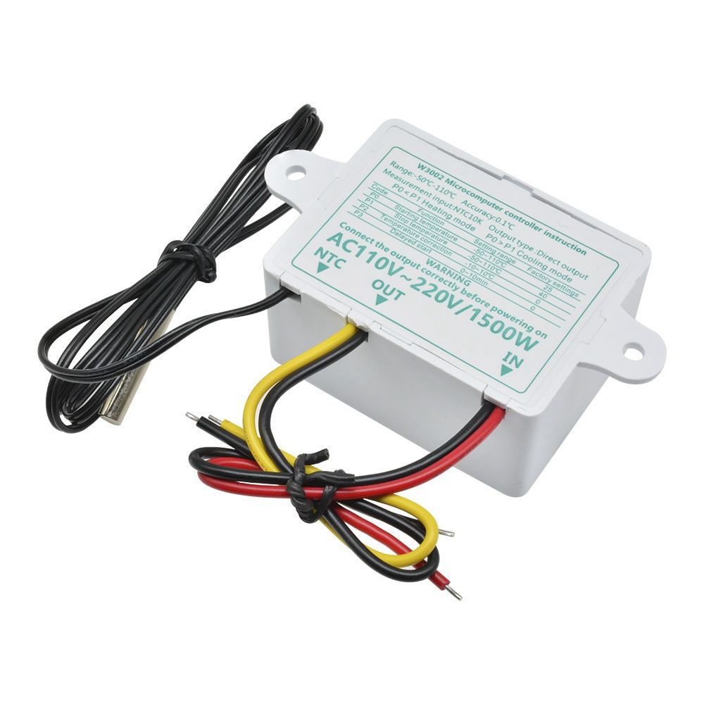 Công tắc volt kế cảm biến nhiệt độ 10A DC 12V 24V NTC XH-W3002