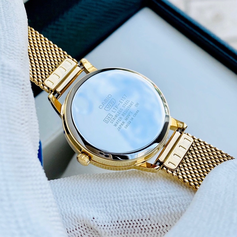 Đồng hồ nữ dây thép Casio LTP E157MG