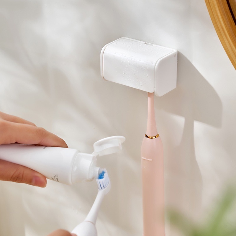 Giá Đỡ Bàn Chải Đánh Răng Màu Trắng Chống Ẩm / Bụi Bẩn Tiết Kiệm Không Gian Siêu Bền