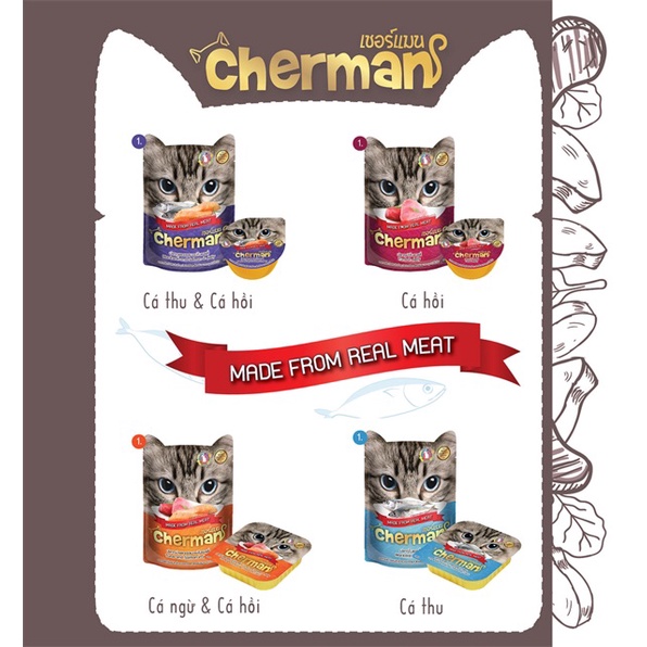 Pate Cherman Thái Lan Cho Mèo - 85g