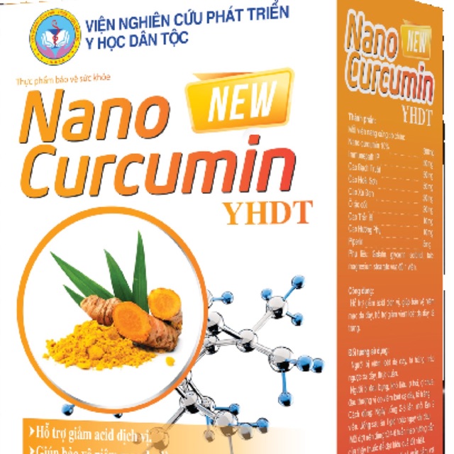 Nghệ Nano Curcumin yhdt của Viện Y học dân tộc hỗ trợ điều trị bệnh về dạ dày thành phần thảo dược tự nhiên an toàn