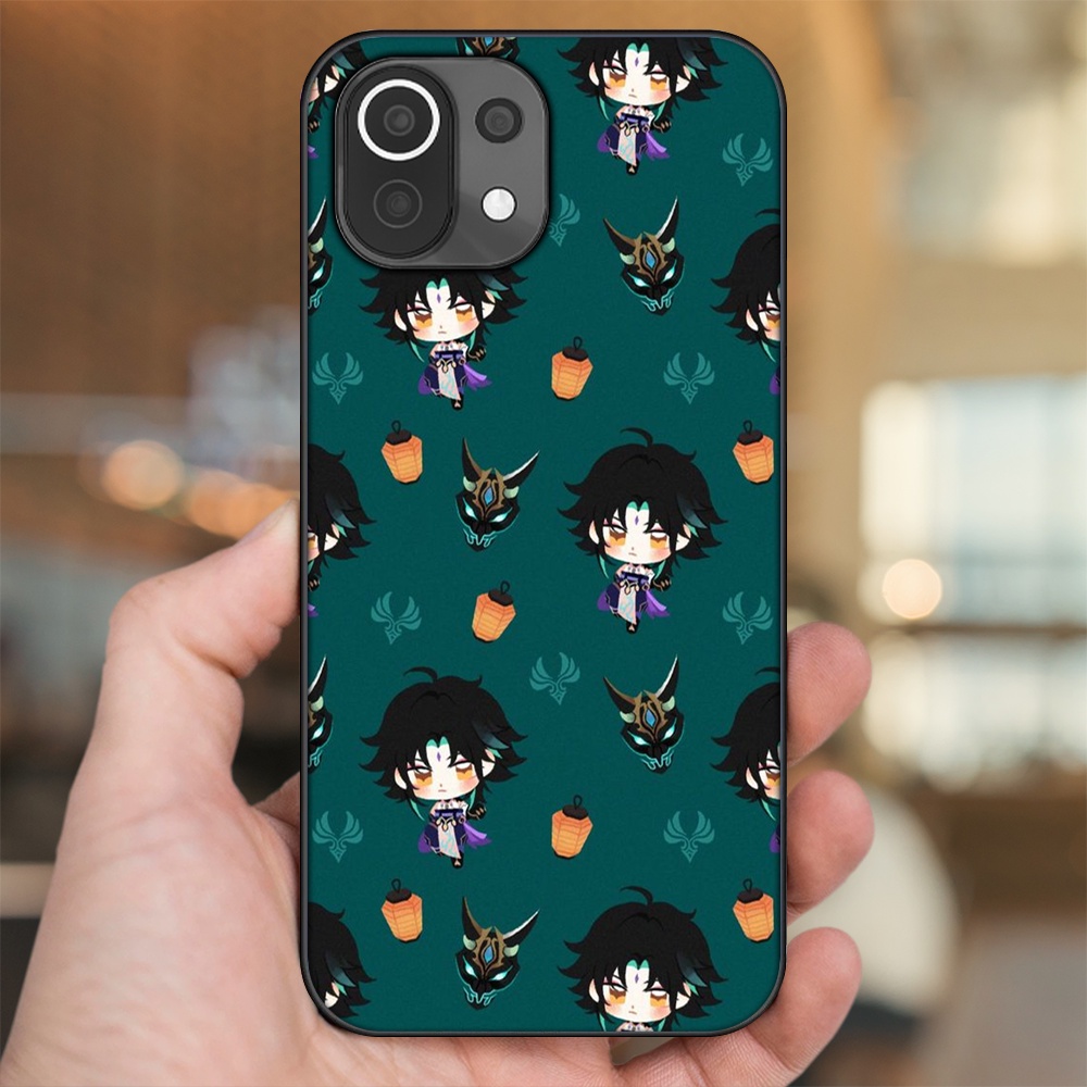 Ốp lưng Xiaomi Mi 11 Lite viền đen in hình Xiao Genshin Impact