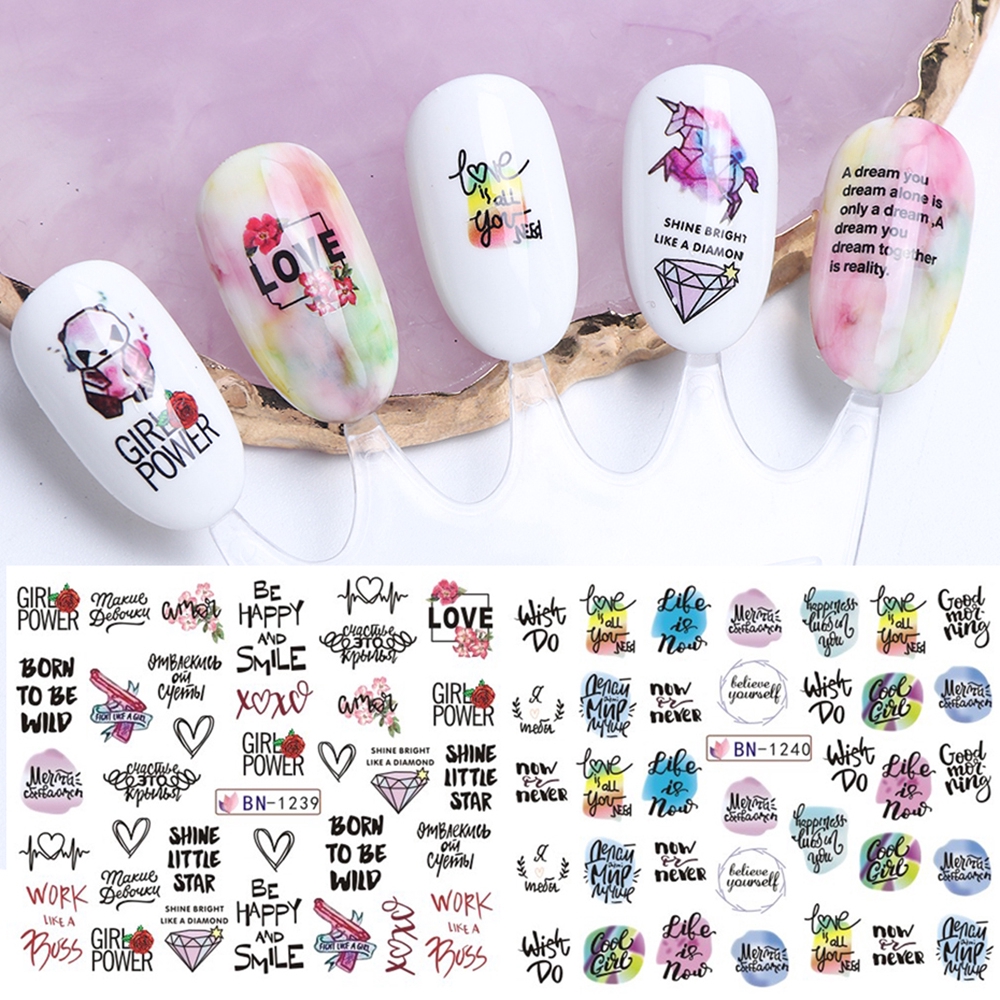 Miếng dán trang trí móng tay hình cô gái 3D DIY