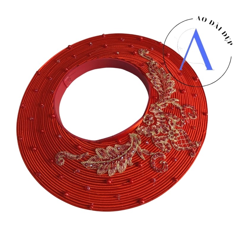 Mấn Đội Đầu – Mấn Áo Dài Cho Cô Dâu Thêu Hoa MAN08