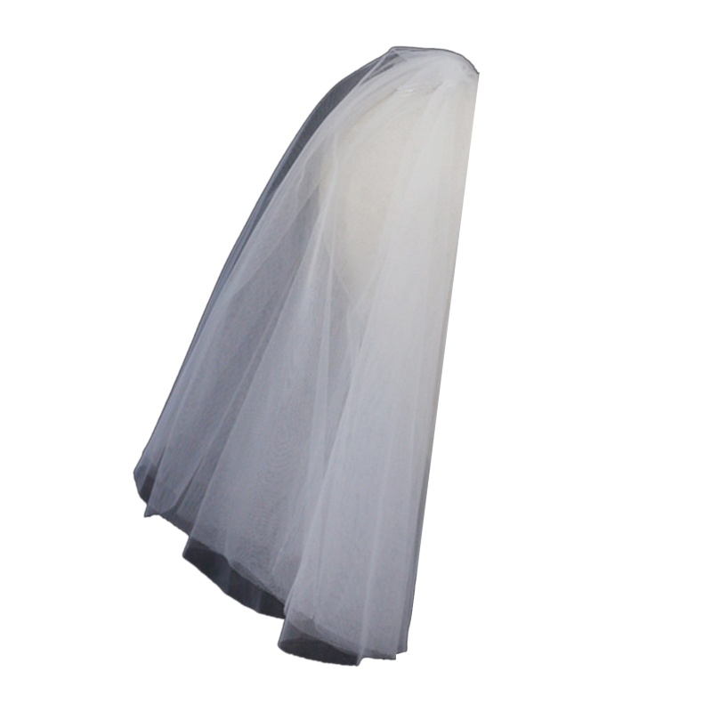 Mạng Che Mặt Bằng Vải Tuyn 2 Tầng Dài 15 Inch Dùng Chụp Hình Tiệc Cưới