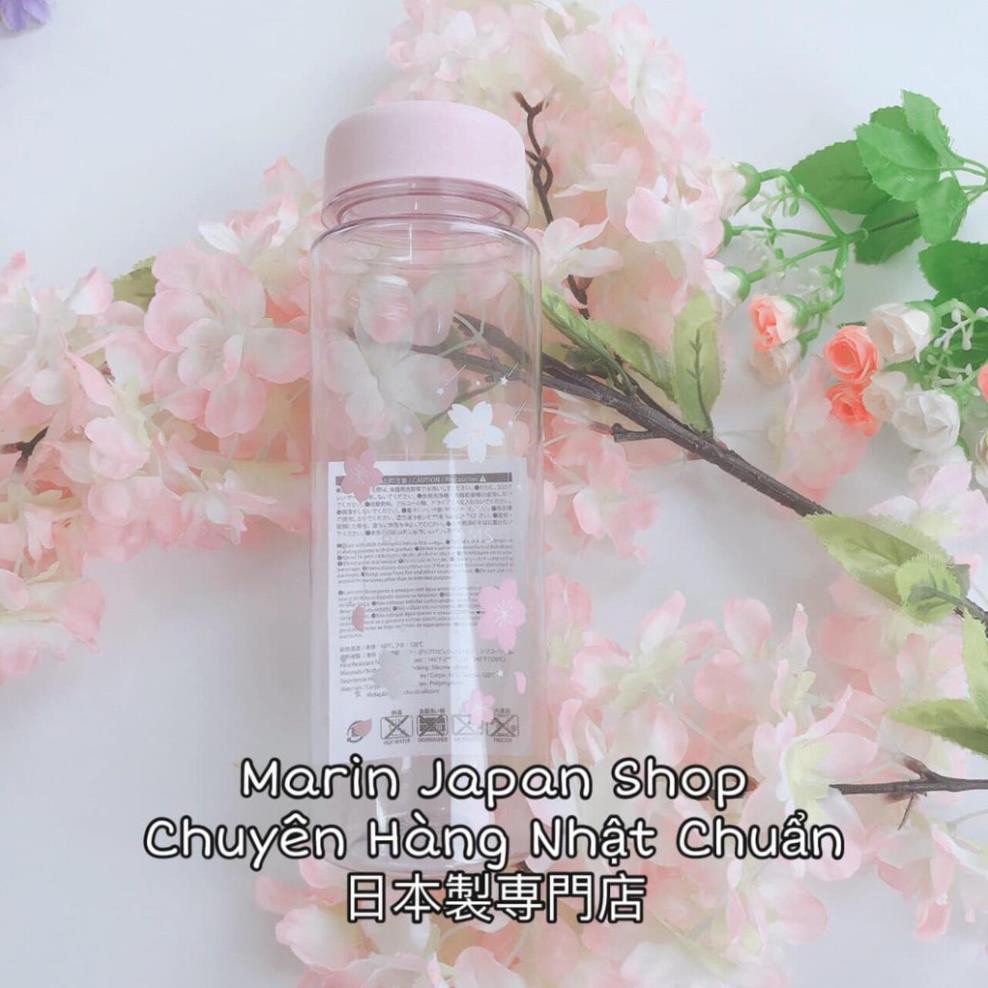Bình đựng nước có hình sakura hoa anh đào 500ml Nhật Bản