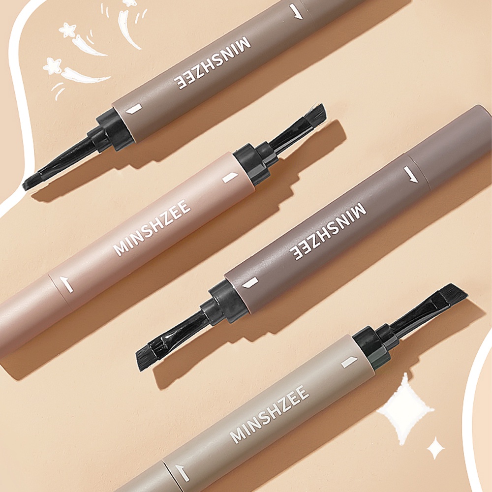 4 Colors Waterproof Eyebrow Pencil / Natural Lasting Non-smudge Brown Grey Eye Brow Pen Cosmetic