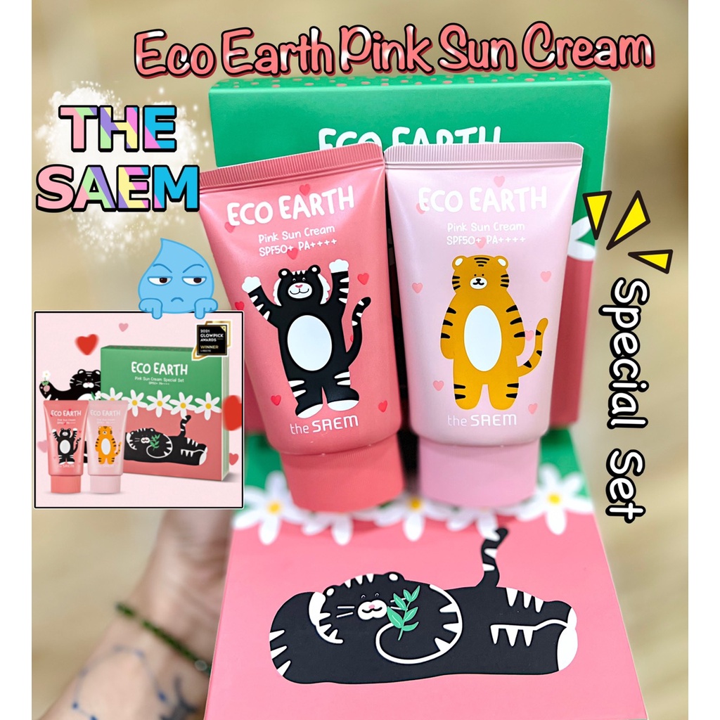 kem chống nắng THE SAEM 𝐄𝐂𝐎 𝐄𝐀𝐑𝐓𝐇 𝐏𝐎𝐖𝐄𝐑 𝐏𝐈𝐍𝐊 𝐒𝐔𝐍 𝐂𝐑𝐄𝐀𝐌 (SPF 50+, pa++++)(chính hãng, date xa)