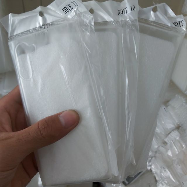 Bộ 3 chiếc ốp lưng cho galaxy note 10 silicon trong suốt siêu mỏng(loại tốt)