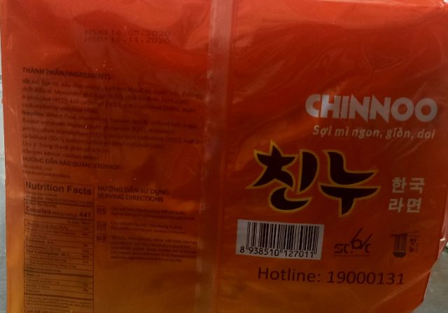 Mì Hàn Quốc chinnoo 1 bịch 14 gói không gia vị