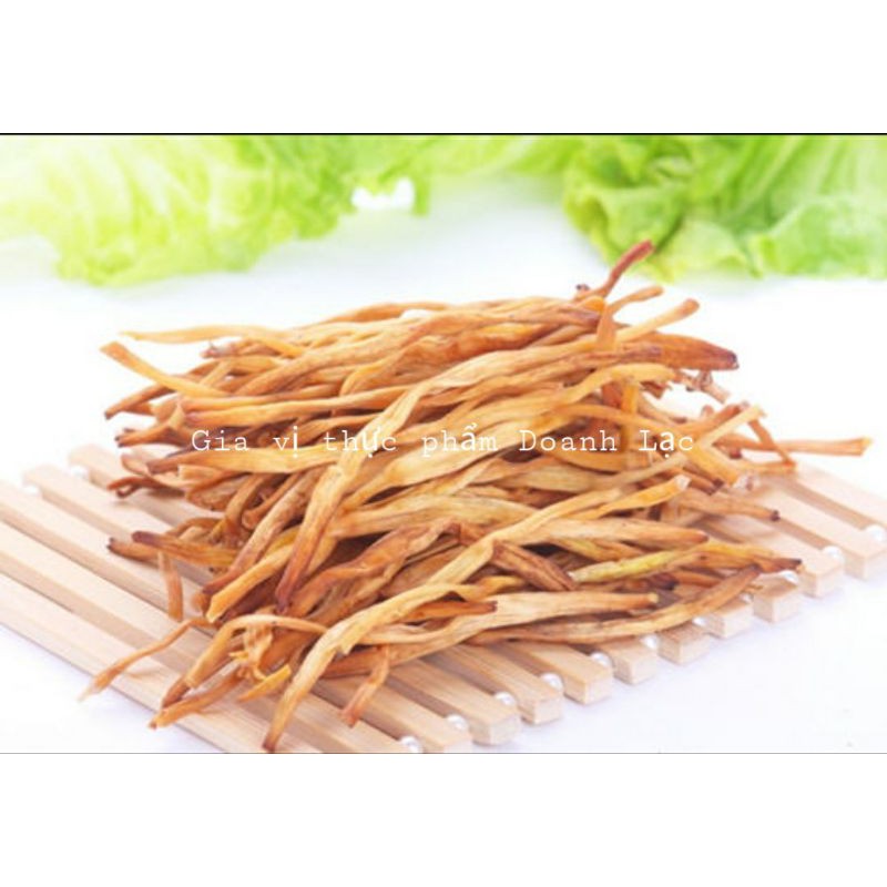Hoa Kim Châm sấy khô  Loại ngon. Làm vịt quay, món chay -->