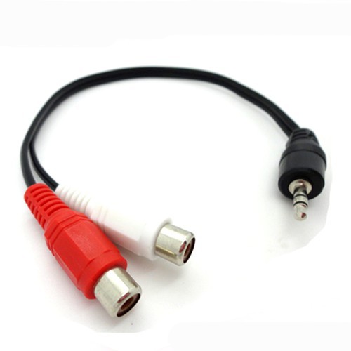 DÂY LOA CHUYỂN TỪ JACK CẮM 3.5 LY SANG 2 ĐẦU BÔNG SEN_RCA CÁI