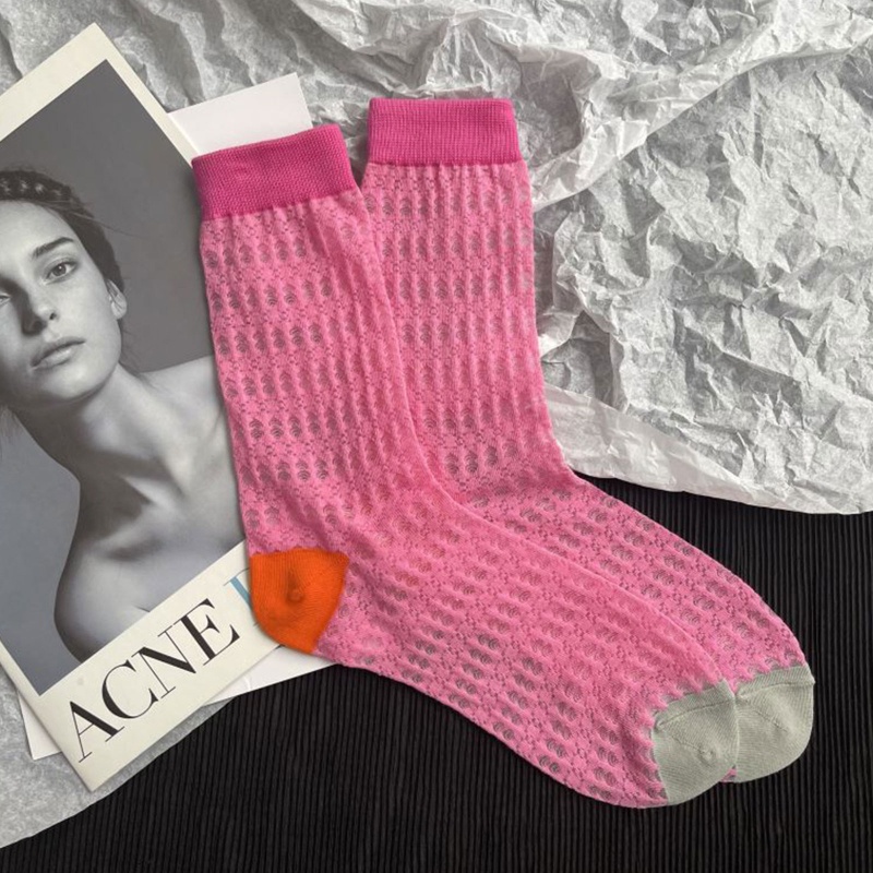 Xixi Tất Lưới Mỏng Họa Tiết Hình Học Phong Cách Harajuku Thời Trang Mùa Hè Cho Nữ