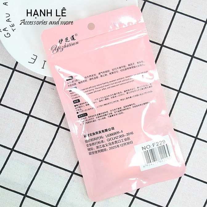 Bông mút trang điểm đánh phấn set 2 cái nội địa trung