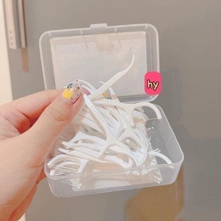 Tăm chỉ nha khoa okamura hộp 50 cây- Hộp chỉ nha khoa 50 cây