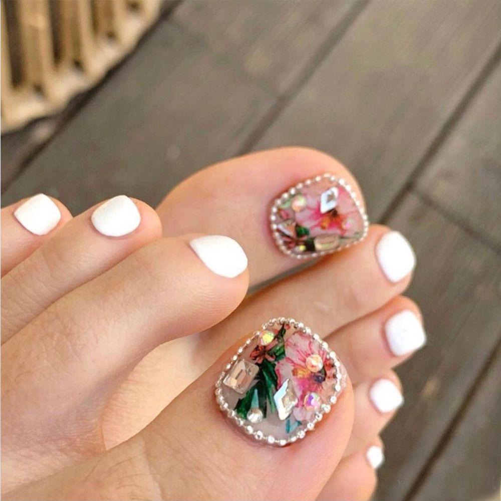 Miếng Dán Trang Trí Móng Tay Họa Tiết Hoa Sơn Dầu Lãng Mạn