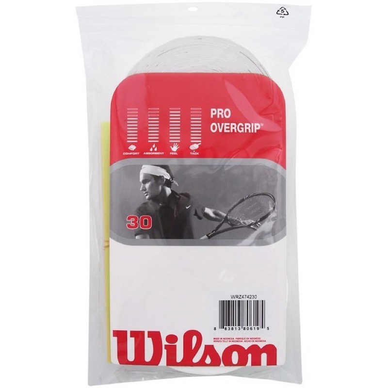 WILSON PRO OVERGRIP - Quấn cán 2 cuộn 30 dây   Giao màu ngẫu nhiên
