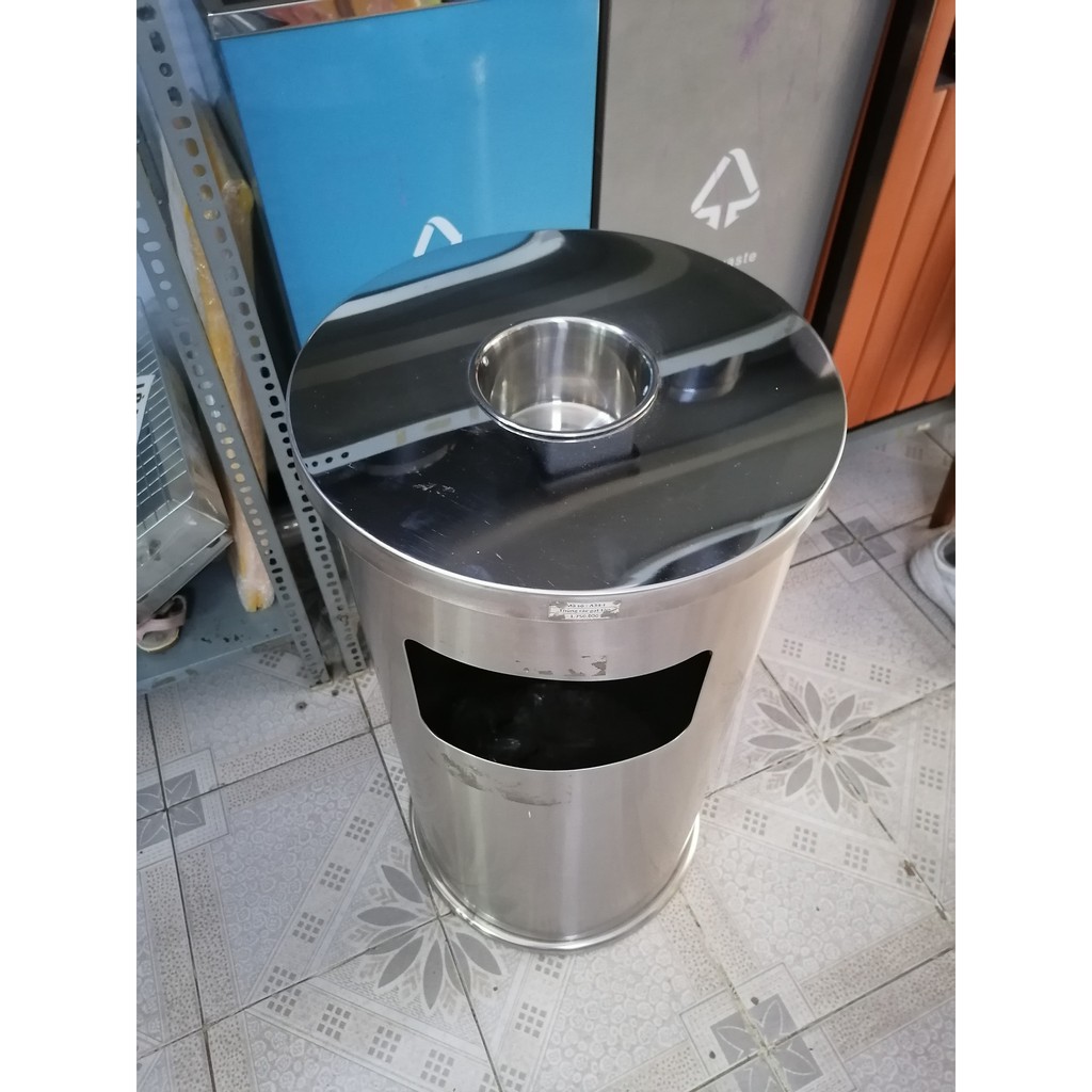 THÙNG RÁC INOX GẠT TÀN THUỐC SIZE LỚN NHẤT 40X77 CM - XÃ HÀNG MẪU TRƯNG BÀY