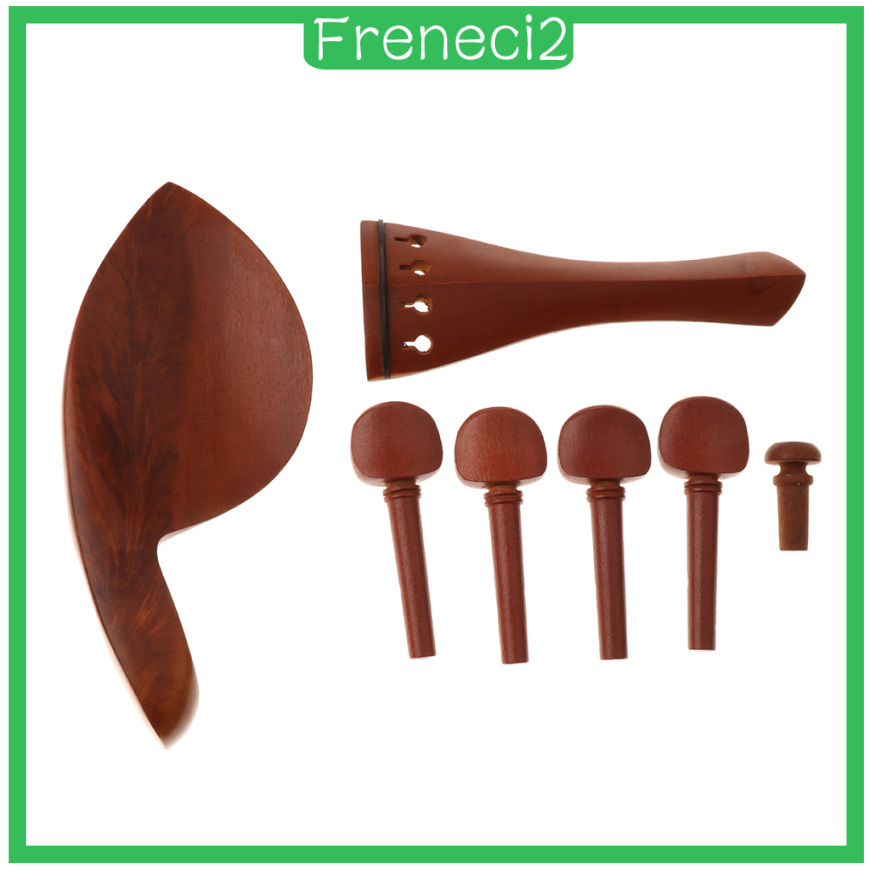 [FRENECI2]Violin Chin Rest Chinrest+Tailpiece+Tuning Peg+Endpin for 4/4 Violin Parts
