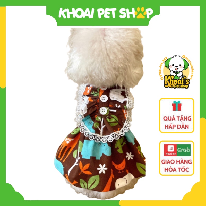 Đầm Cho Chó Mèo Kiểu Dáng Trụ Bèo - Quần Áo Cho Chó Mèo Váy Đầm Cho Thú Cưng Thiết Kế Cao Cấp |Khoai Pet Shop