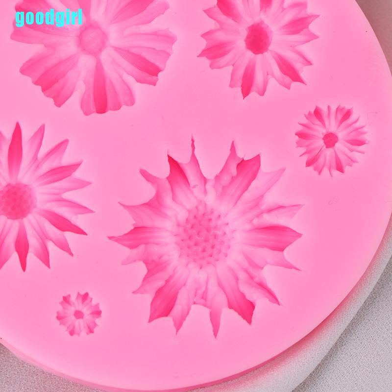 Khuôn Silicone Tạo Hình Hoa Hướng Dương 3d Trang Trí Bánh