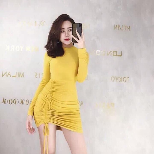 Đầm len body
