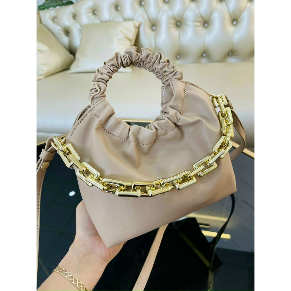 Túi quai xách nhún túi đeo chéo đeo vai hàng quảng châu Ảnh thật