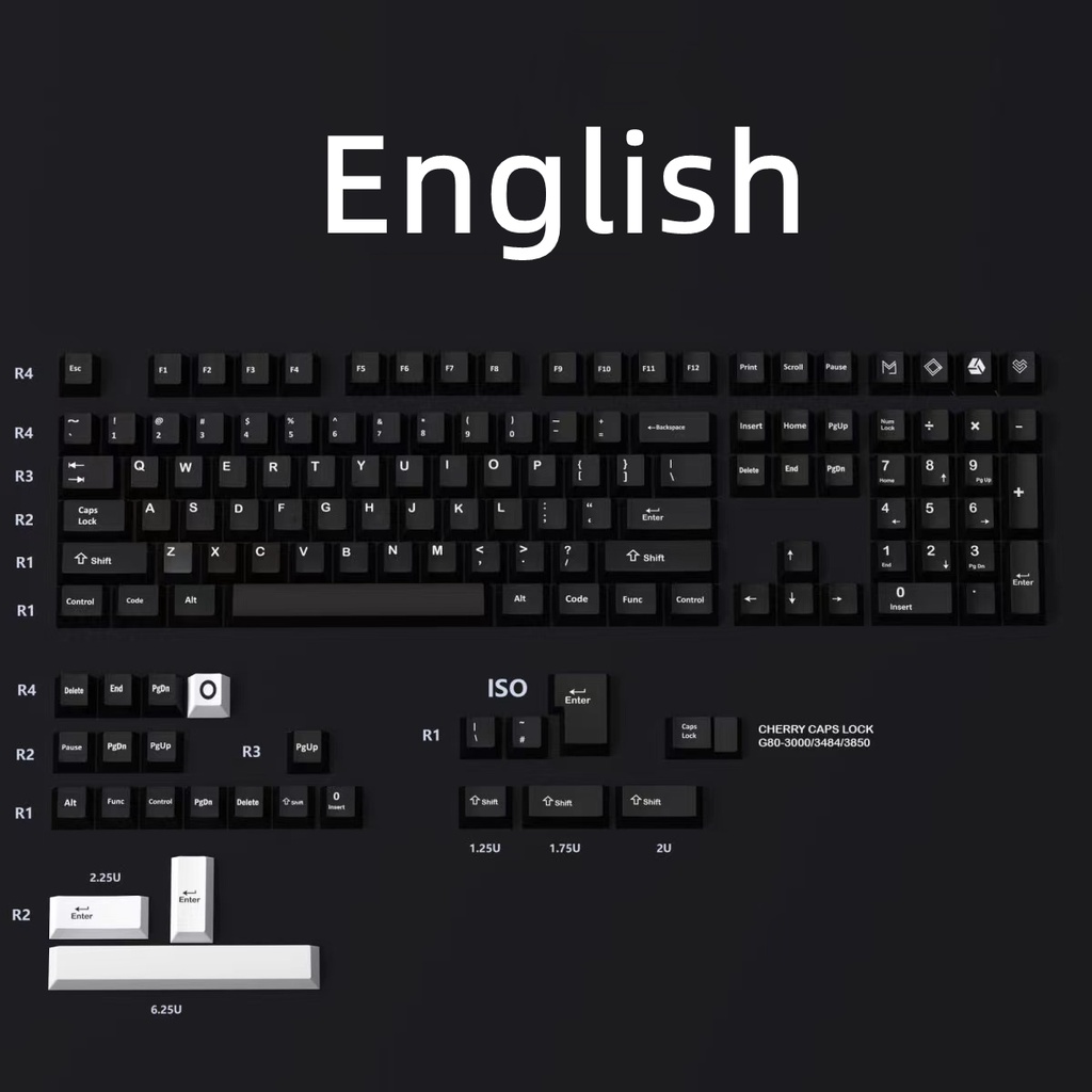 WOB keycap Cherry Profile PBT sublimation suitable for GMK mechanical keyboard keycaps 61/68/84/87/98