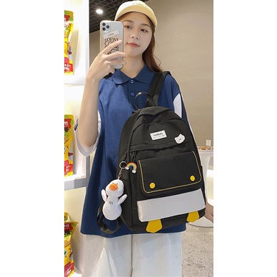 Balo nữ sinh vải mềm chống thấm nước hàng cao cấp siêu đẹp size 44cm -TẶNG KÈM GHIM GHIM CÀI SIÊU XINH BALO-560