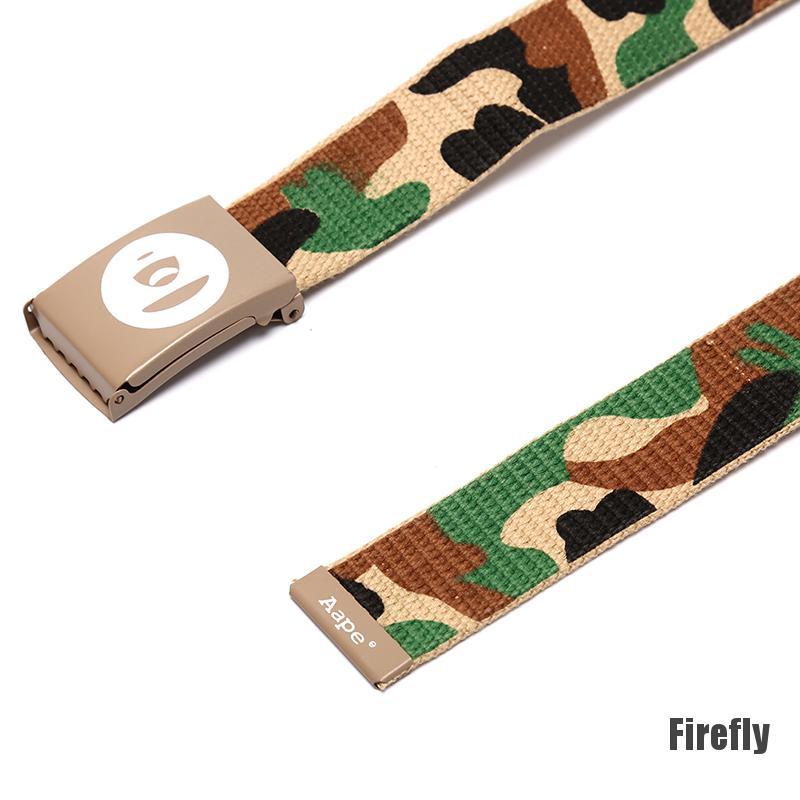 Thắt Lưng Vải Canvas Họa Tiết Rằn Ri Cá Tính Thời Trang