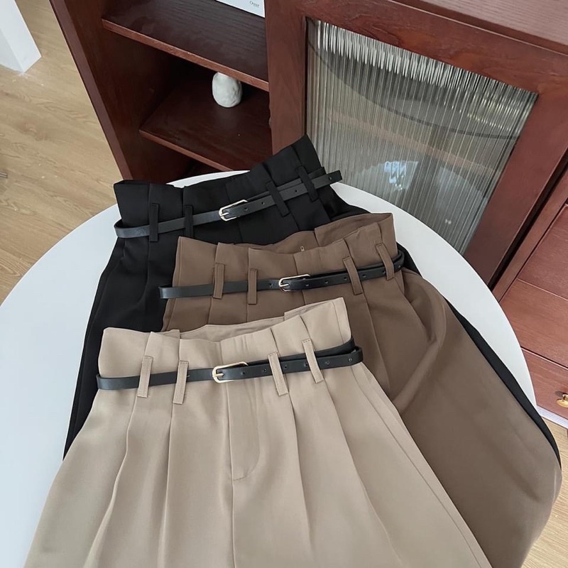 QUẦN XUÔNG CẠP CAO KÈM ĐAI PHONG CÁCH HÀN QUỐC L1 MS21572