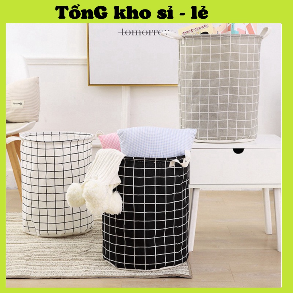 Giỏ Đựng Đồ, Sọt Vải Đựng Quần Áo Phong cách Nhật Bản 30 x 45 cm 88088  TỔNG KHO SỈ VP88
