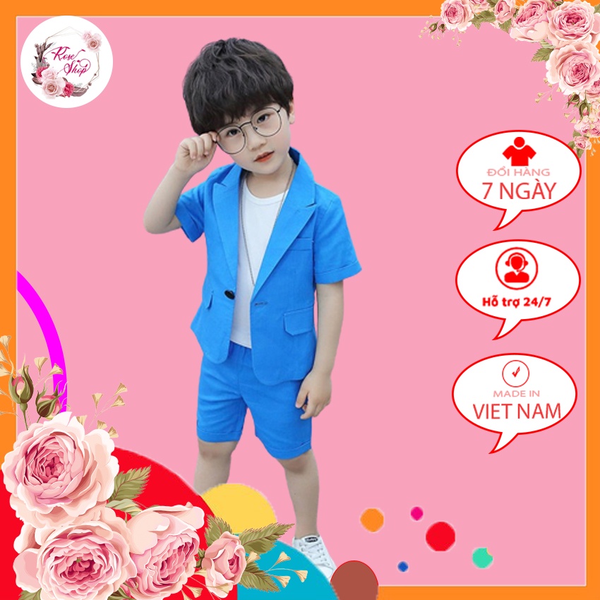 Bộ Vest cho Bé Trai hàng thiết kế riêng với Phong Cách Hàn Quốc Cao Cấp,cho bé bảnh bao ,đáng yêu Sét Vest T3