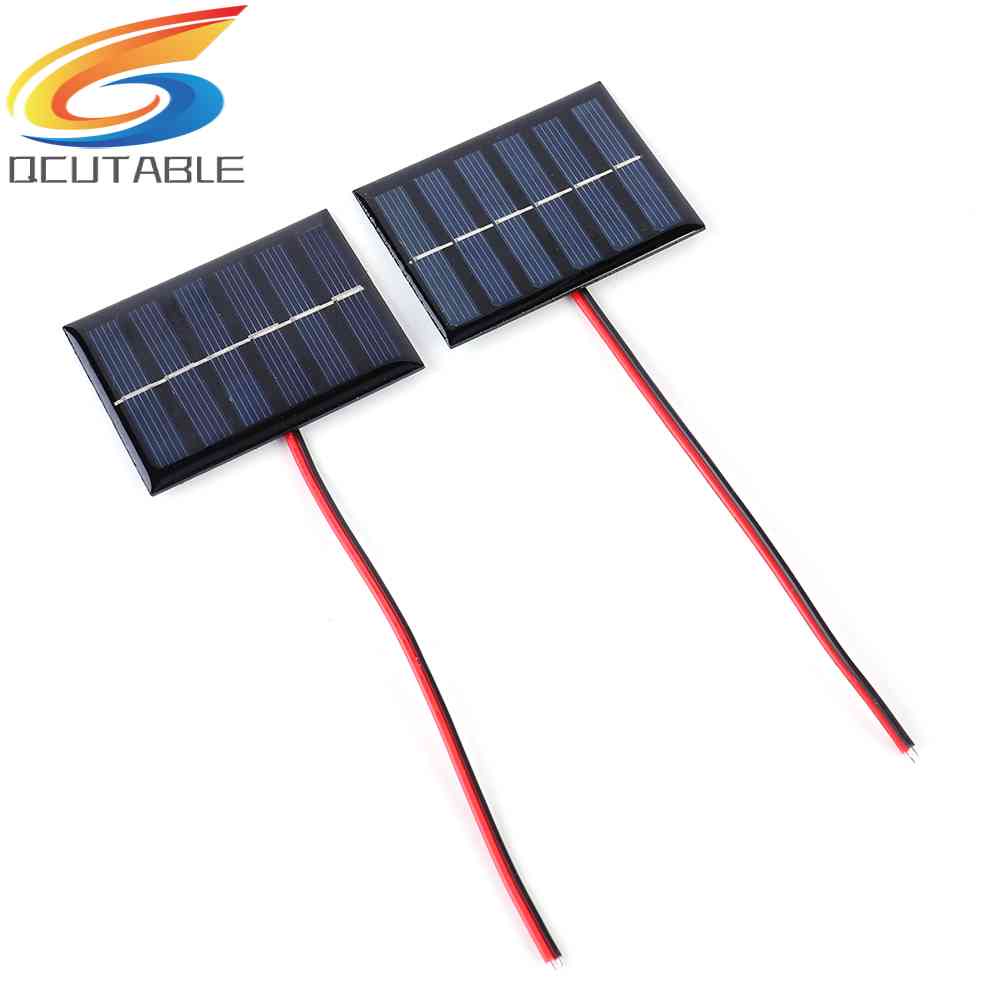 Bộ 1 / 2 Tấm Pin Năng Lượng Mặt Trời Mini 1W 3V 100MA