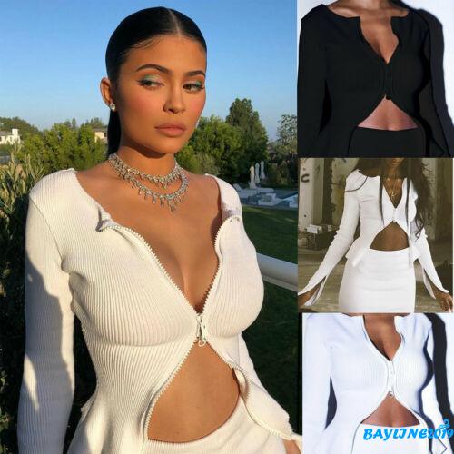 Áo Croptop Tay Dài Thiết Kế Hợp Thời Trang Cho Nữ