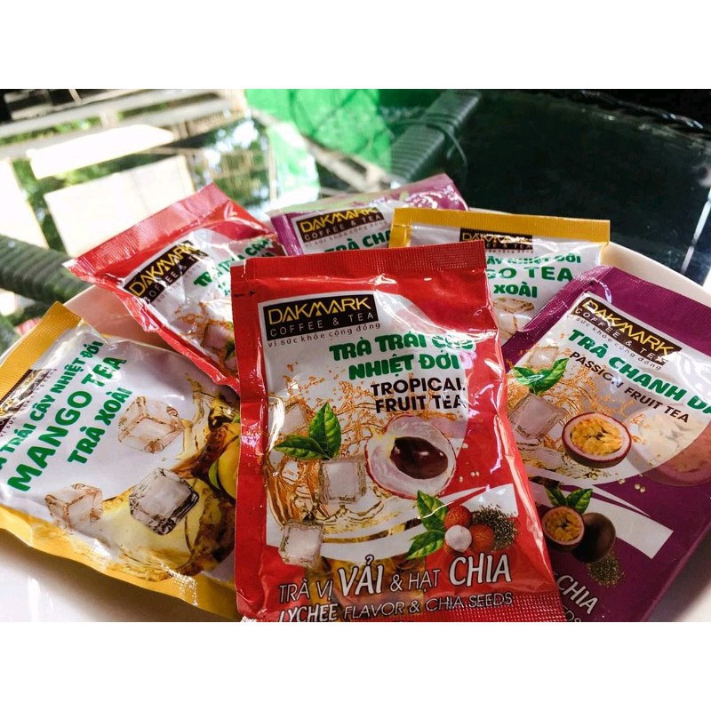 Trà Chanh Dây hạt Chia hòa tan Dakmark 200g