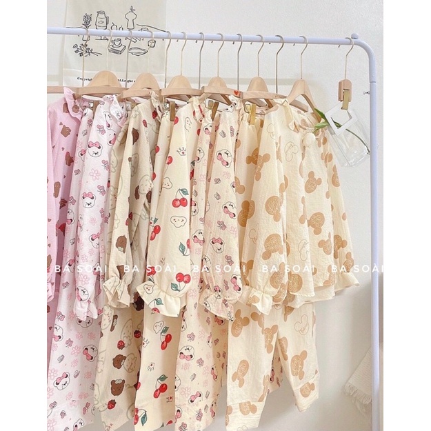 Bộ ngủ đũi dài hình cute freesz mặc dưới 63kg | BigBuy360 - bigbuy360.vn