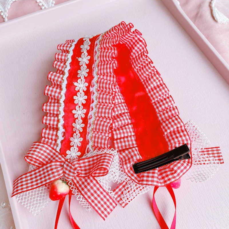 Băng Đô Ren Xếp Ly Nhiều Màu Sắc Phong Cách Lolita Dành Cho Nữ