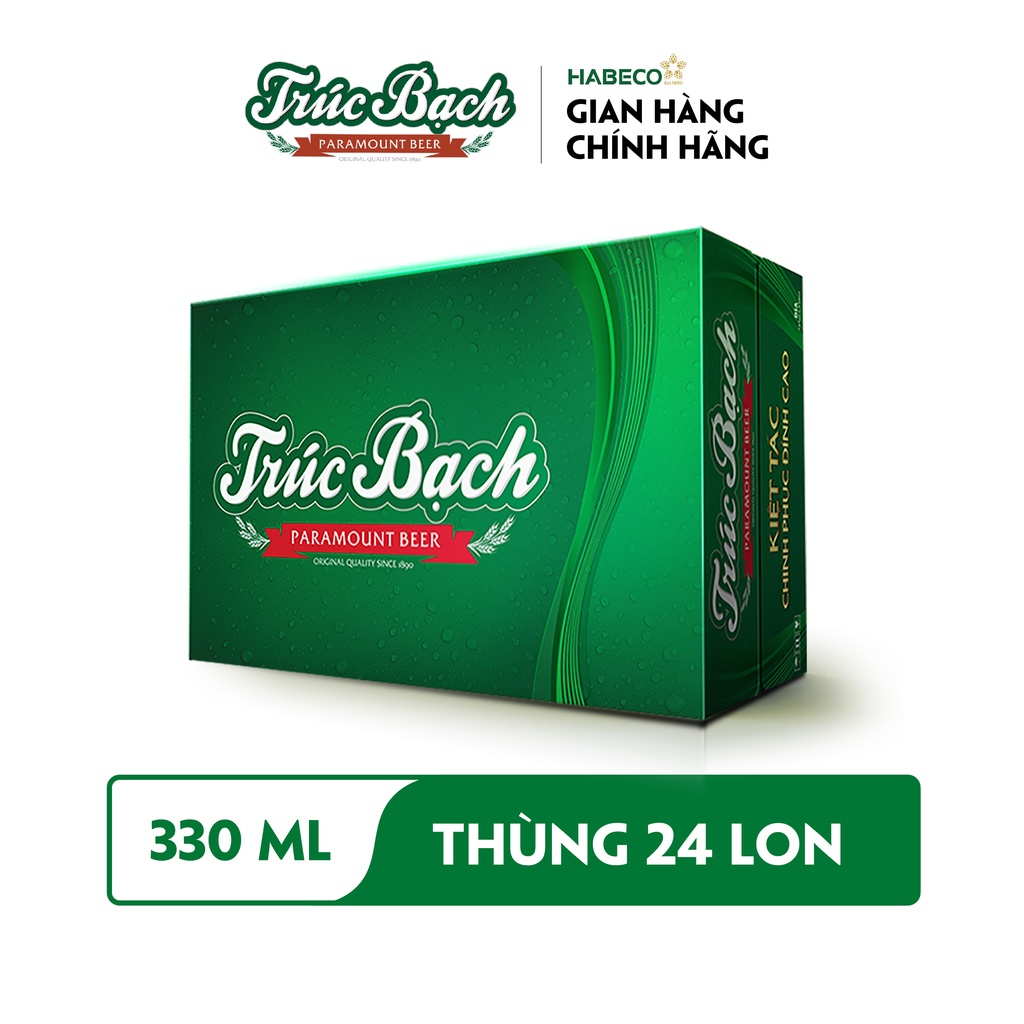 HỎA TỐC HÀ NỘI - COMBO 2 Thùng 24 lon Bia Trúc Bạch – HABECO (330ml/lon)