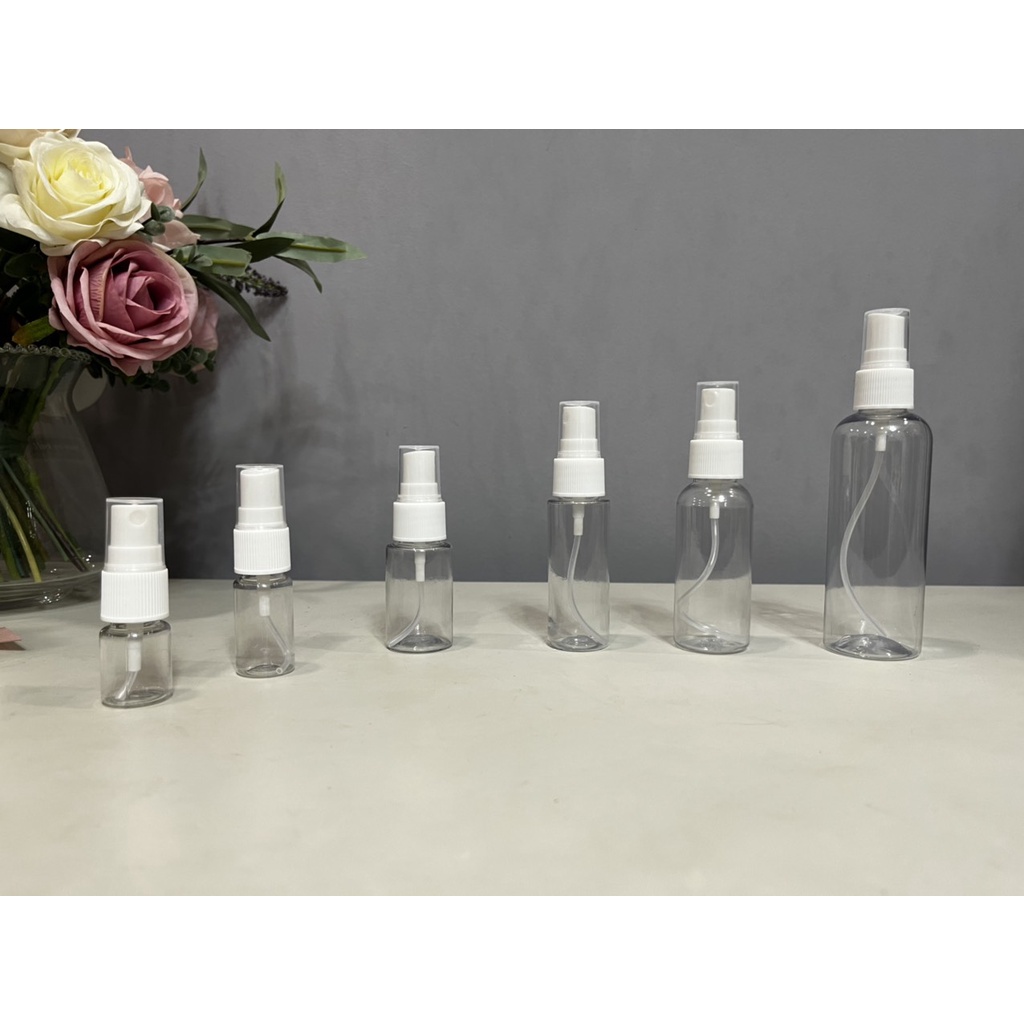 Chai Nhựa 20ml Nắp Xịt Phun Sương, Xịt Khoáng, Body Mist/ Lọ Chiết Mỹ Phẩm, Nước Hoa, Hương Liệu, Tinh Dầu