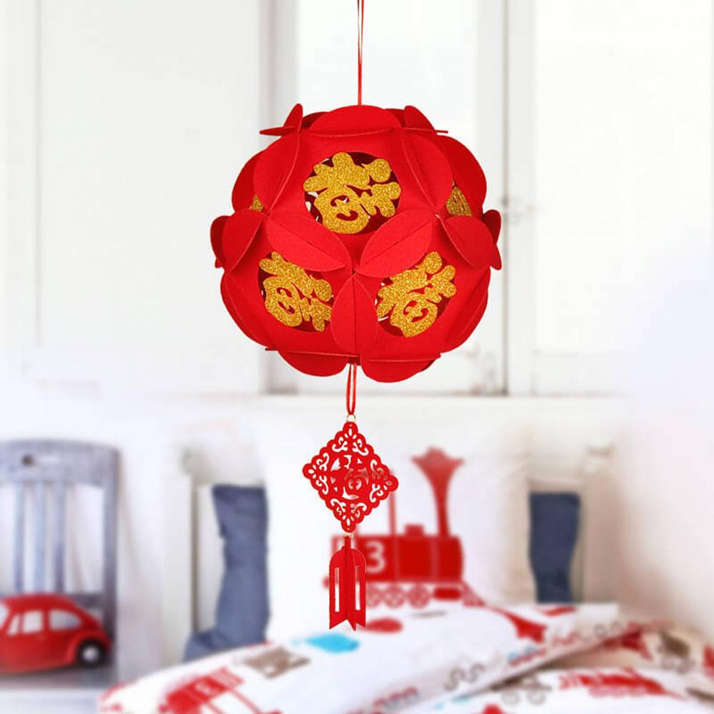 Đèn Lồng In Chữ Chúc Mừng Năm Mới Phong Cách Trung Hoa