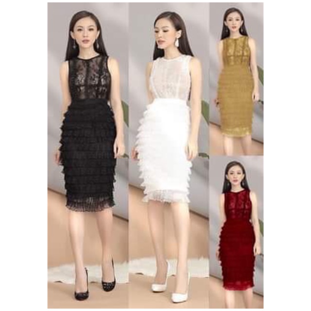 Đầm tầng ren sang trọng HANA115