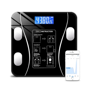 Cân điện tử Bluetooth đo chỉ số sức khỏe và cơ thể - Màu đen