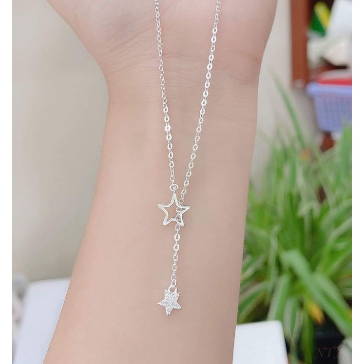 Dây chuyền bạc ta dây ngôi sao điều chỉnh được kích thước
